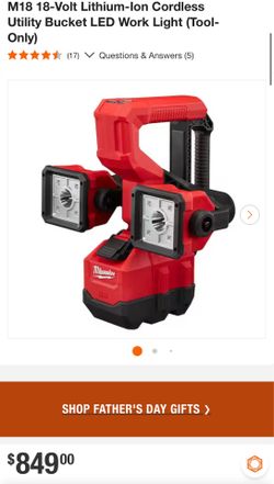 M18 18-Volt Lithium-Ion Cordless Utility Bucket LED Work Light (Tool-Only)