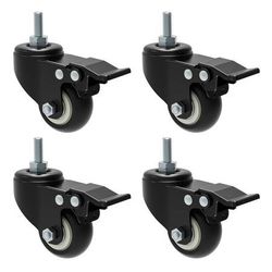 NEW Set of 4 Stem Caster Wheels 2 inch Lockable Stem Diameter M8
