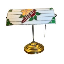 Vintage Banker’s Lamp| Office Lamp| Tiffany Style Lamp|Stained Glass Lamp