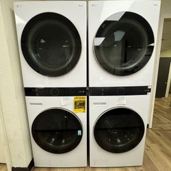 Lg Stacked Washer And Dryer Set 