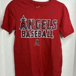 Nike Women’s Small Red Athletic Cut T-shirt Angels Baseball