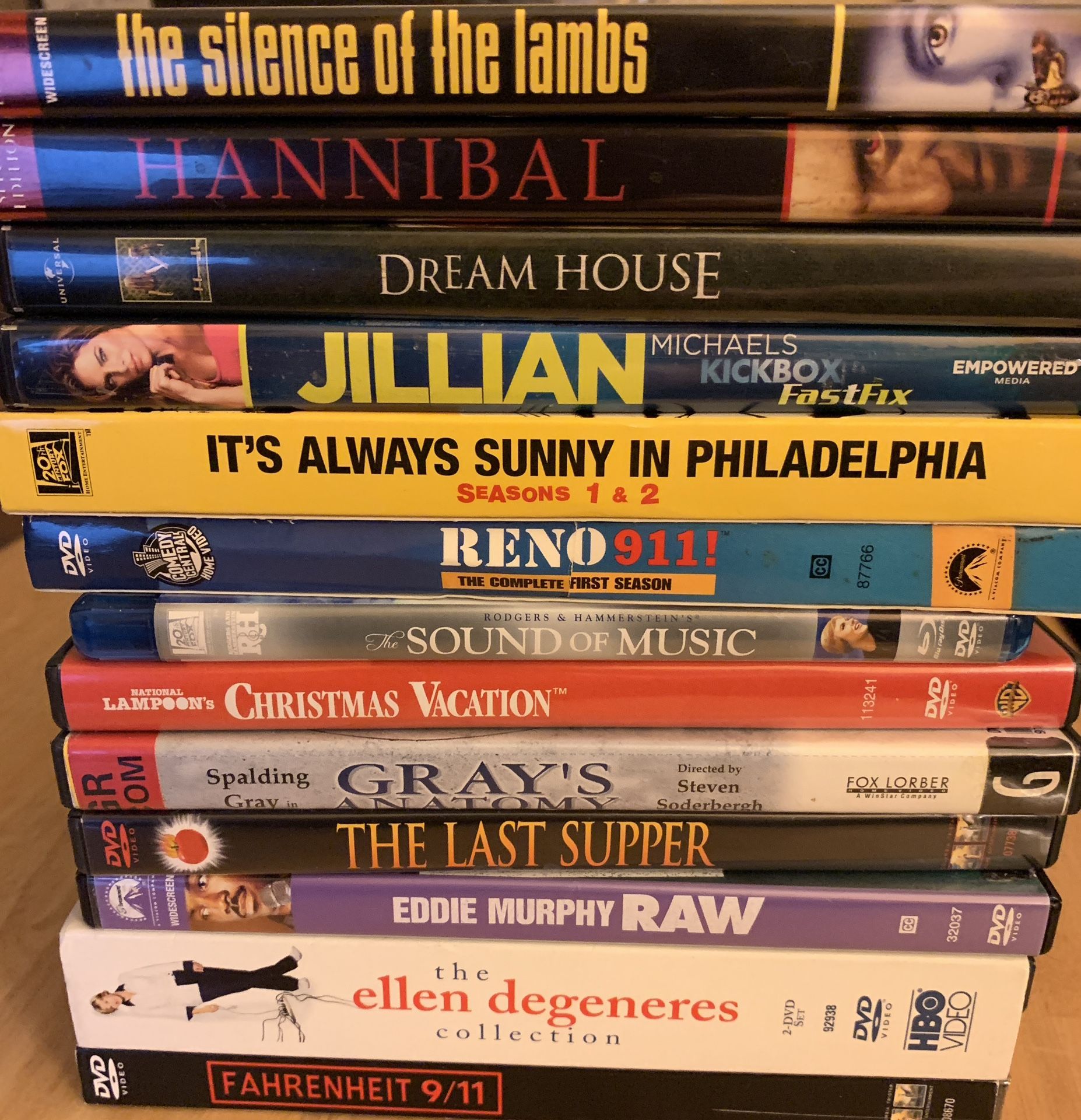 DVDs (various; price depends on number purchased)