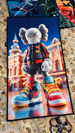 KAWS Inspired Nike Sneaker Decorative Rug – Brand New