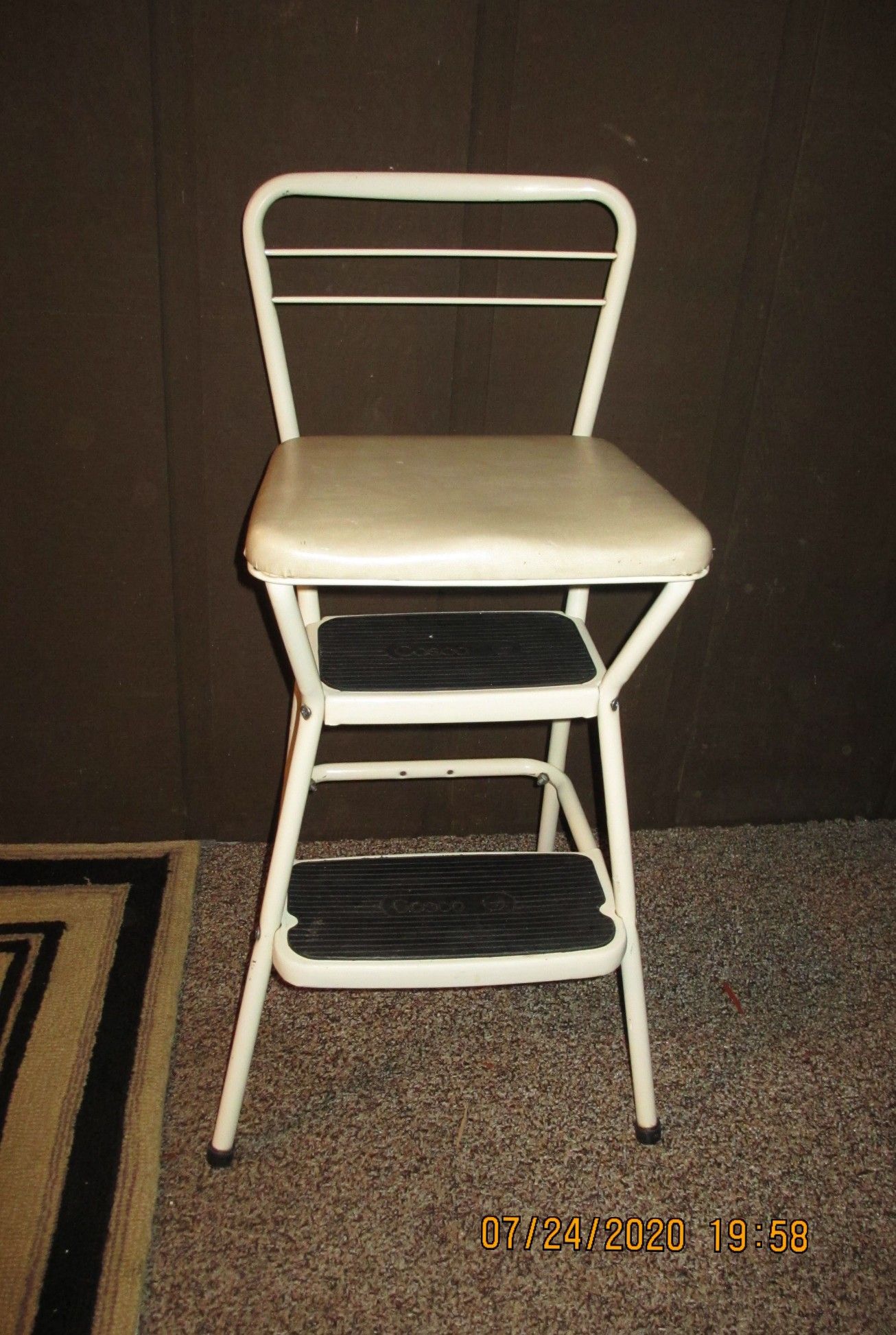 Vintage COSCO Stylaire Retro Chair Plus Step Stool With Flip up