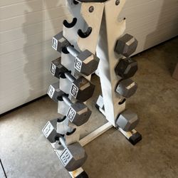 Dumbbells And rack