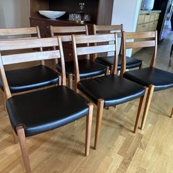 Genuine Mid Century Scandinavian Solid Teak Chairs by Svegards Markaryd of Sweden
