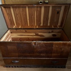 Antique Wooden Trunk