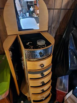 Wooden Jewelry Box Jewelry Armoire