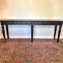 Pottery Barn Tivoli Black Ebonized Wood Console Table – Moving Sale