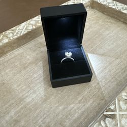 Diamond Ring 3.58 Lab Grown W Natural Diamond Ring 14k White Gold