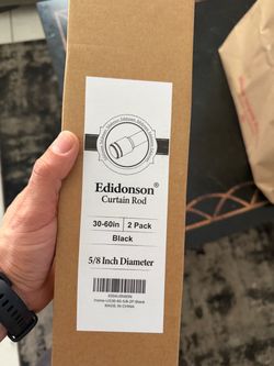 Edidonson Black Curtain Rods 30-60in 2 Pack