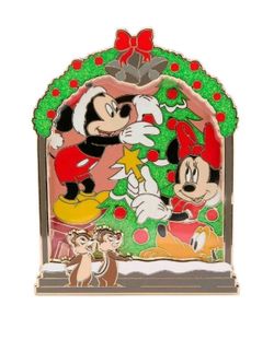 Disney Pin Santa Mickey Mouse And Friends Limited Edition