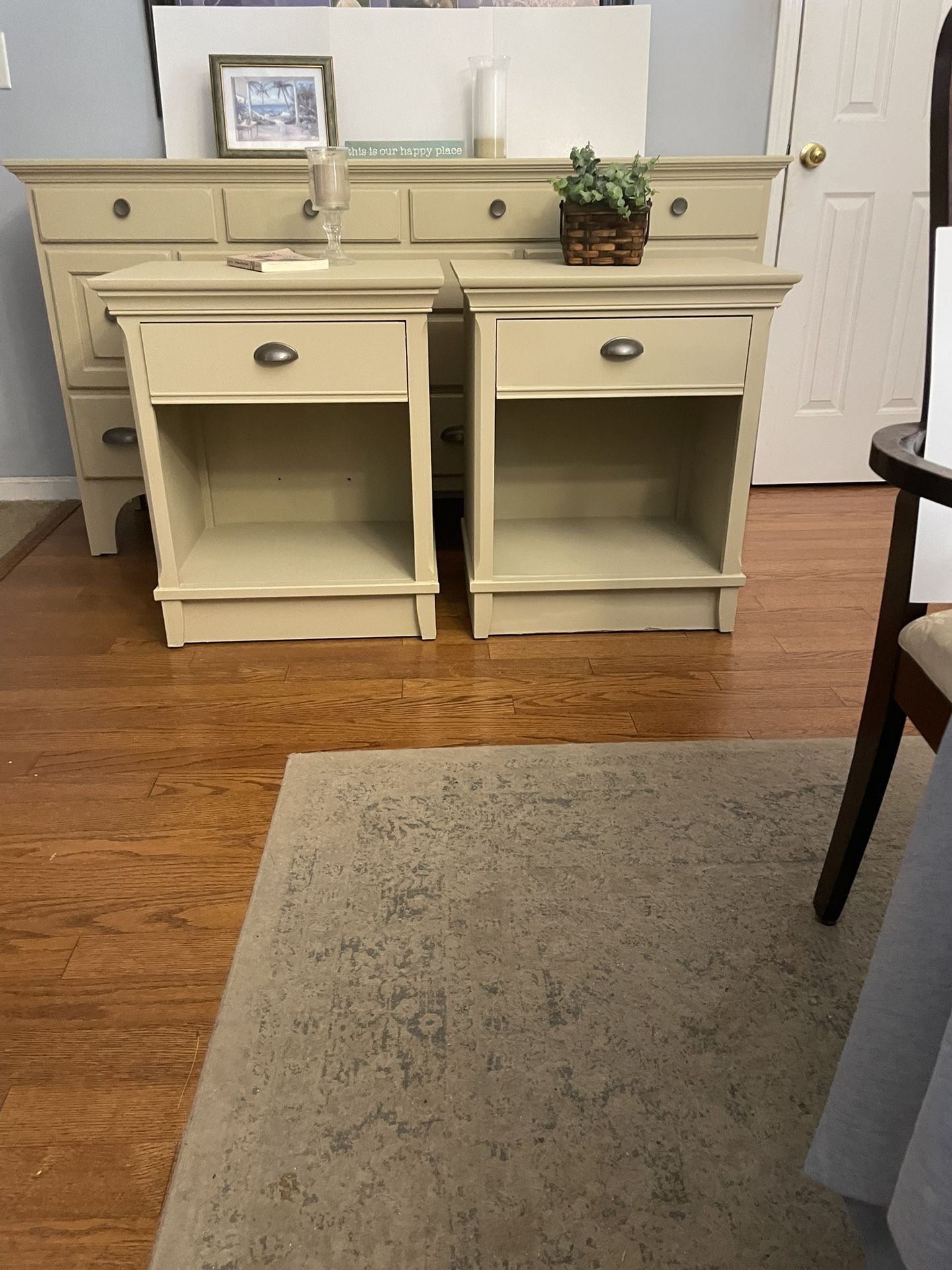 Two Coastal Beach Sand End Tables