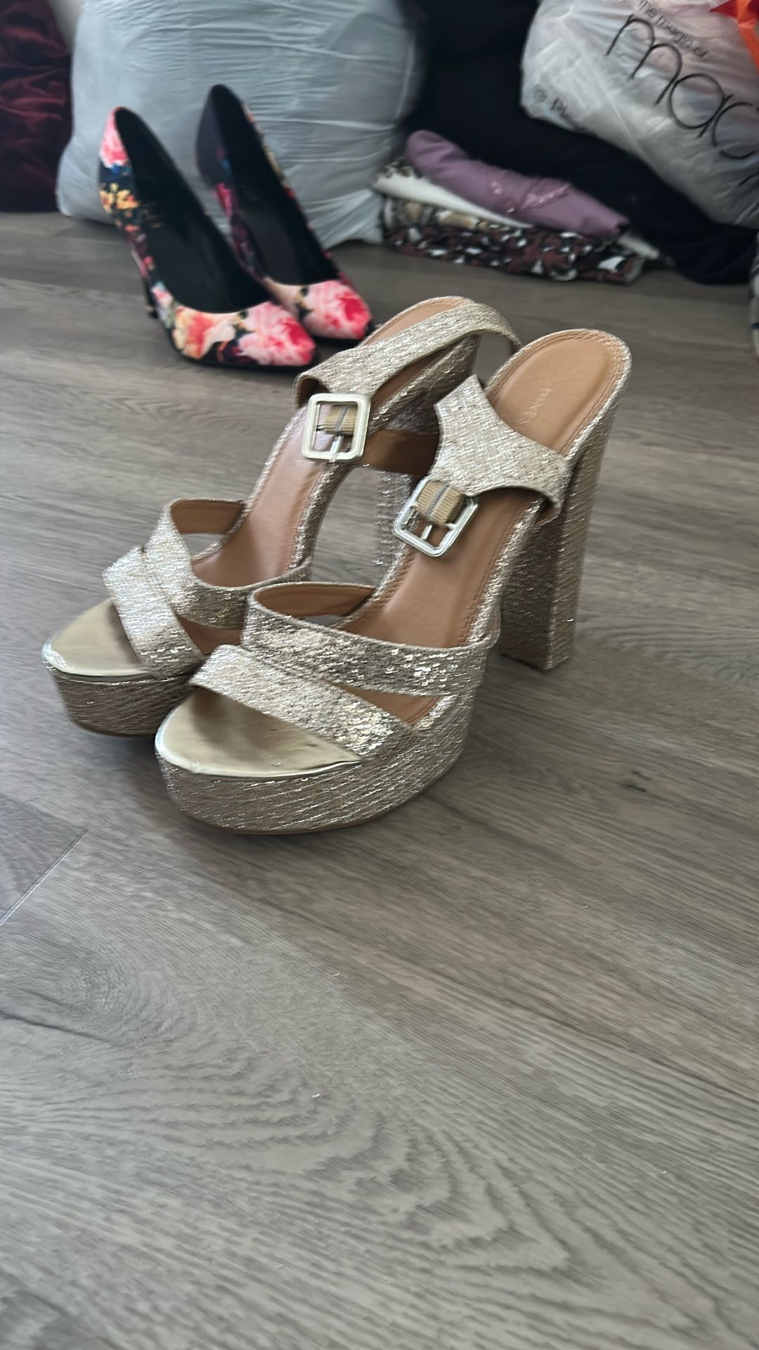Free Gold Platform Heels