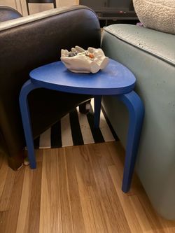 Blue ikea side table