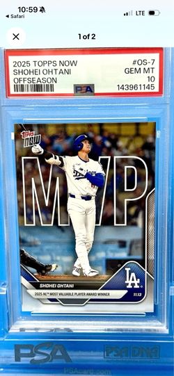 2025 MVP Ohtani psa 10