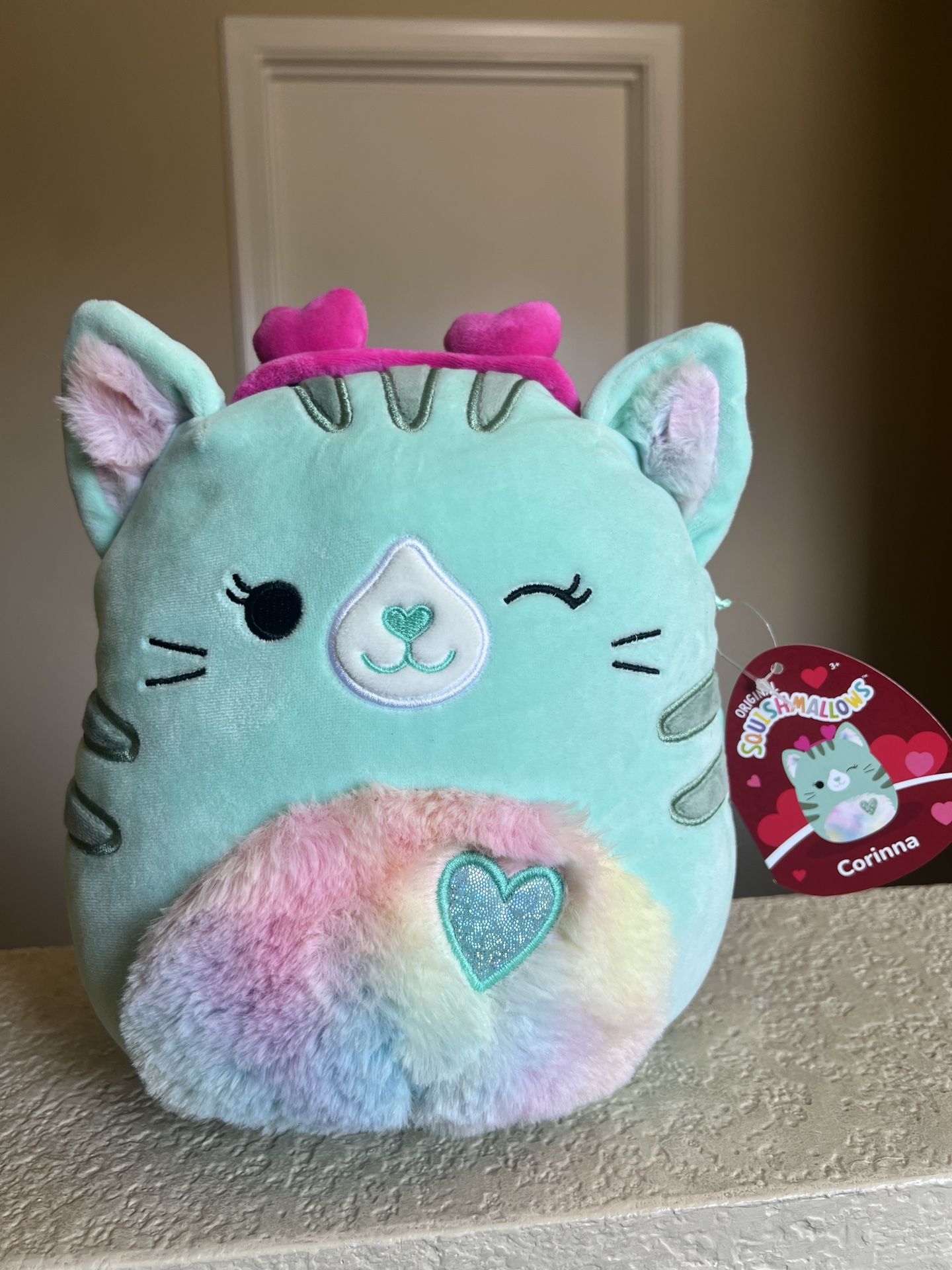 Squishmallows CORINNA the Green Cat 8" Plush