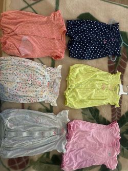 6-12 month girl summer rompers