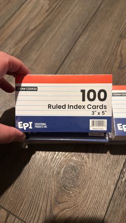 Index Cards 100 Count 3 x 5 inch