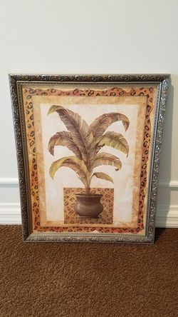 PALM TREE FRAMED WALL ART
