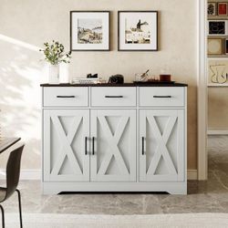 A642 $150  42.6 in. White cabinet