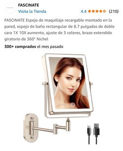 Wall Mirror Rechargeable