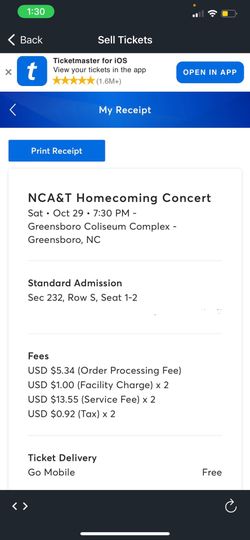 Homecoming tickets