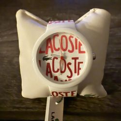 Lacoste watch white with red