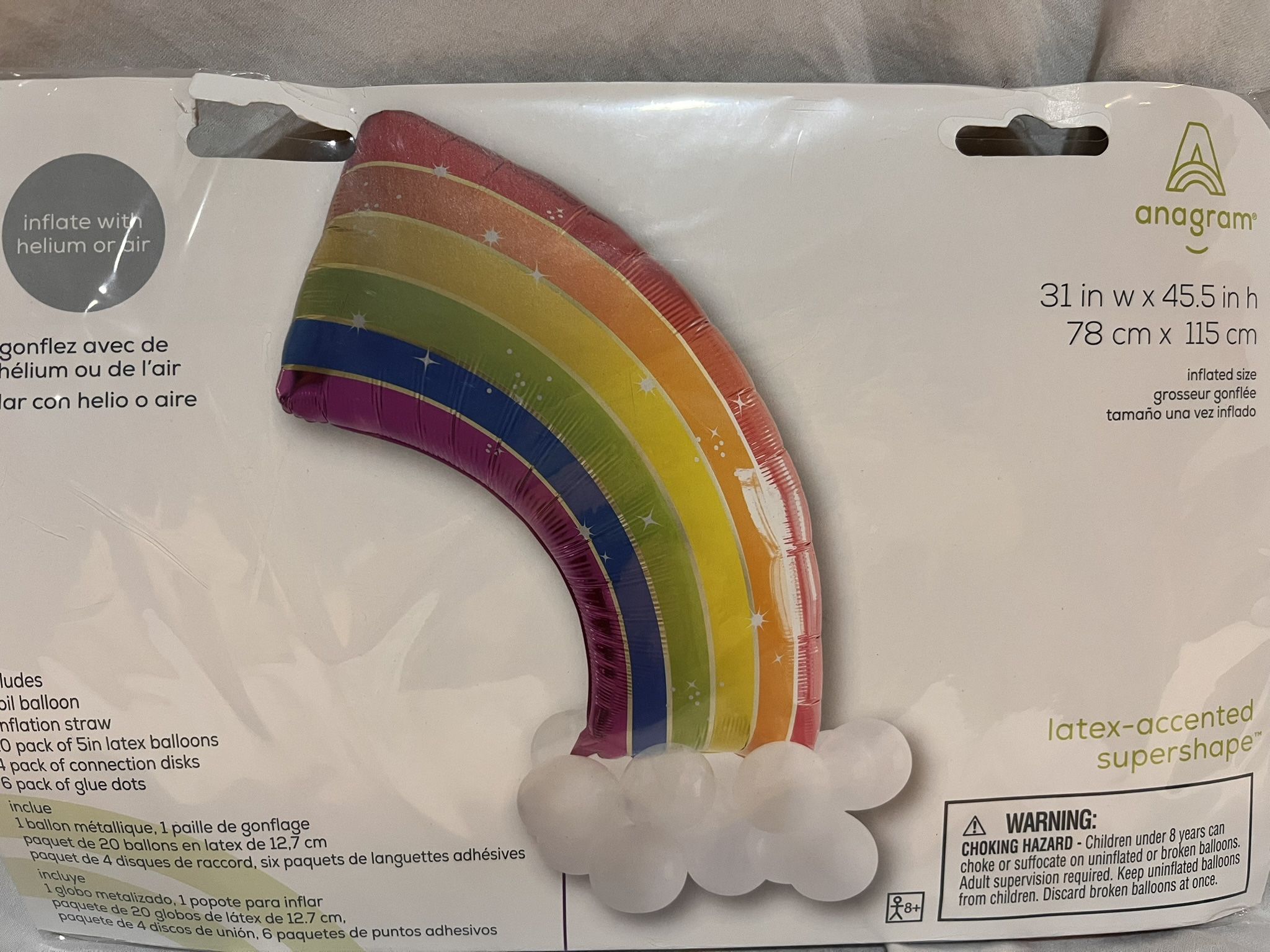 Rainbow Helium Balloons