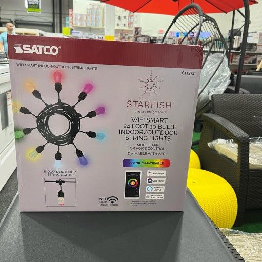Satco Starfish 24-foot Wifi Smart Led Color-changing Indoor Outdoor Luces Iluminacion S11272