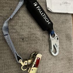 FallTech Shock Absorbing Lanyard w/ Rebar Hook 