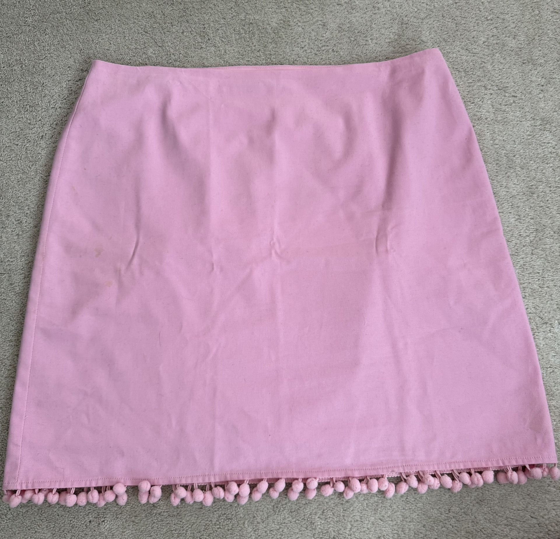Pink Talbots mini skirt with pom pom trim #miniskirt size 16