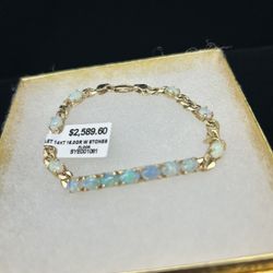 14kt Bracelet W/ Opal Stones