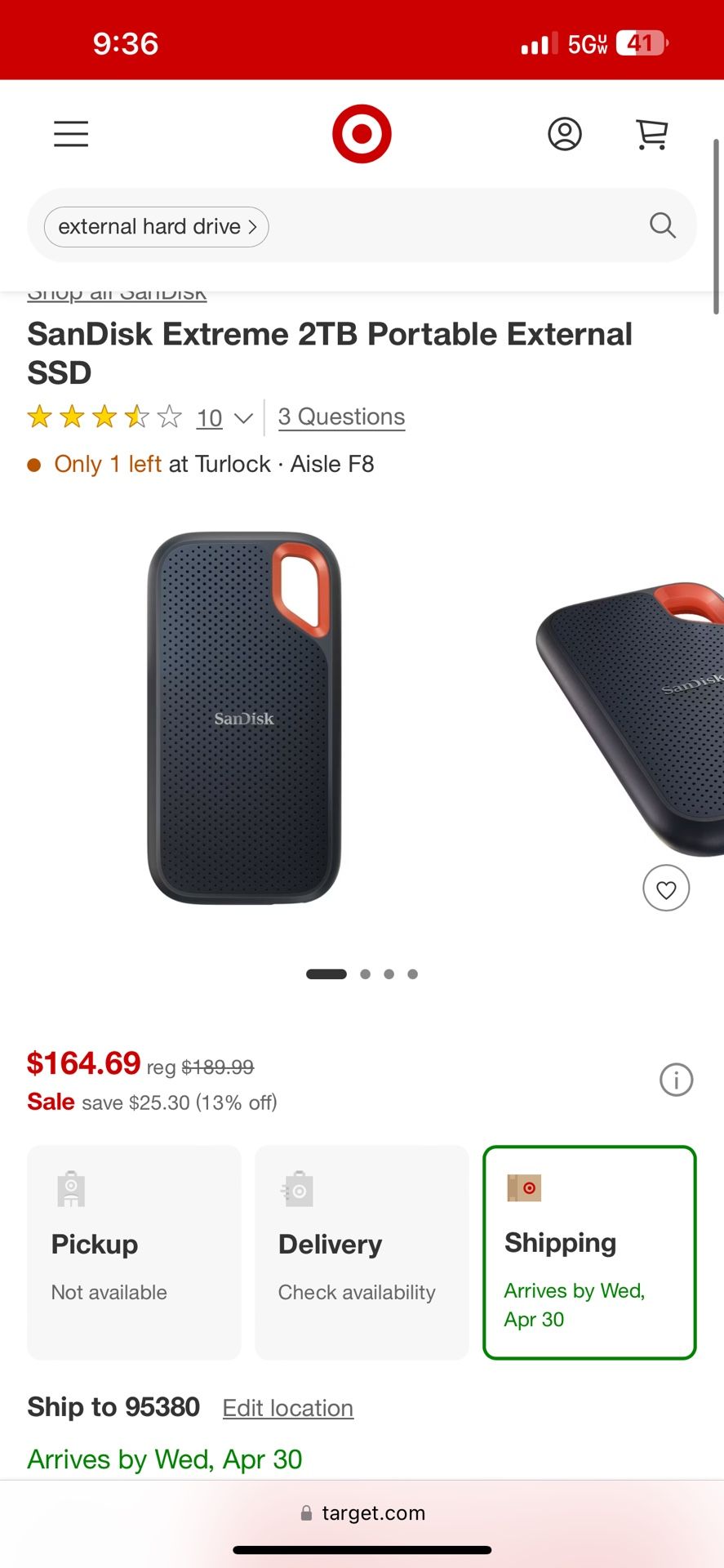 2 TB sun disk, extreme, portable, SSD
