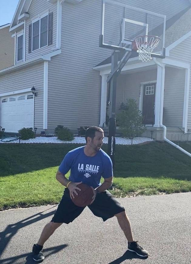 Goaliath 54 inch in ground basketball hoop, adjustable basketball court