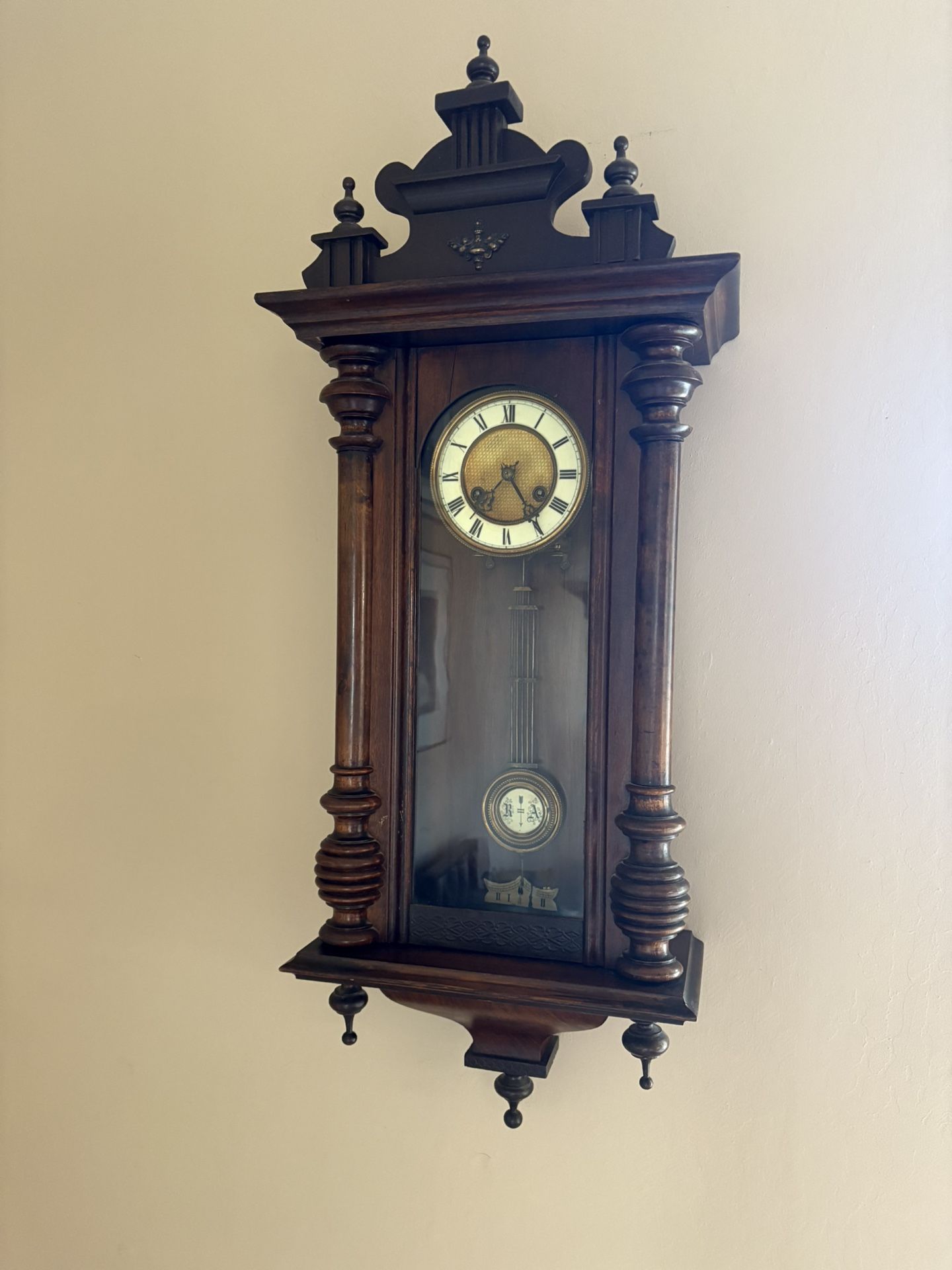 Antique Victorian wall clock