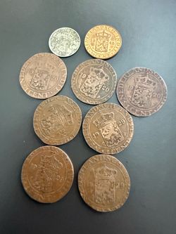 9 of the Netherlands India coins