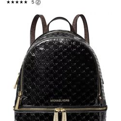Michael Kors SignatureRhea Medium Leather Backpack