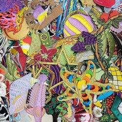 100 Iron On Patches Sewing Applique 