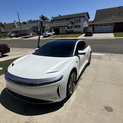 2023 Lucid Air Touring White 20" wheels NEW BATTERY PACK  & TIRES Southern California. Stellar White, Santa Cruz Interior, 20” Aero Lite Wheels