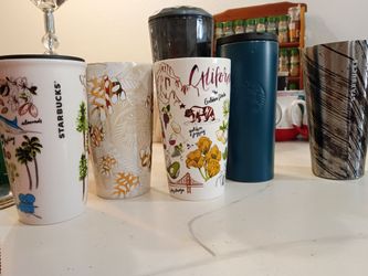 Starbucks cups and others