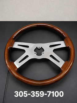 Wood Steering Wheel 18-inch universal