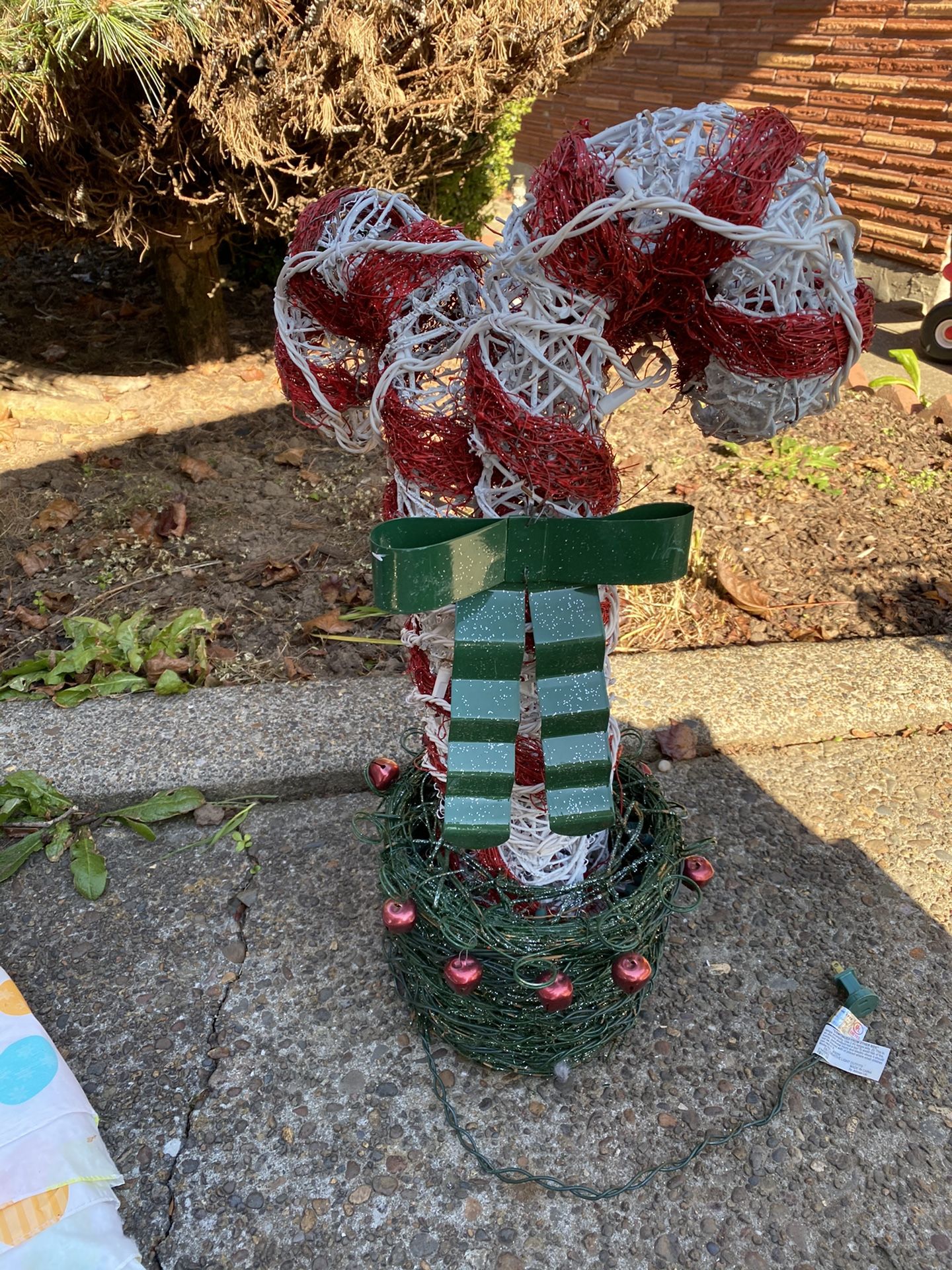 Decoration candy cane light up
