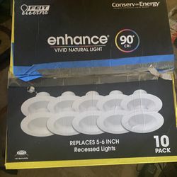 20 pack of Feit Electric LED dimmable recessed downlights.