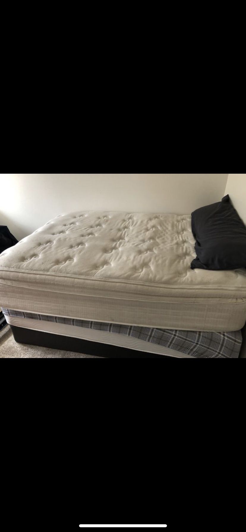 Queen mattress & box spring& bed frame