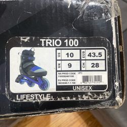 TRIO 100 Skates SIZE 10 Still New In Box