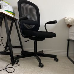 FLINTAN Office chair with armrests, black - IKEA