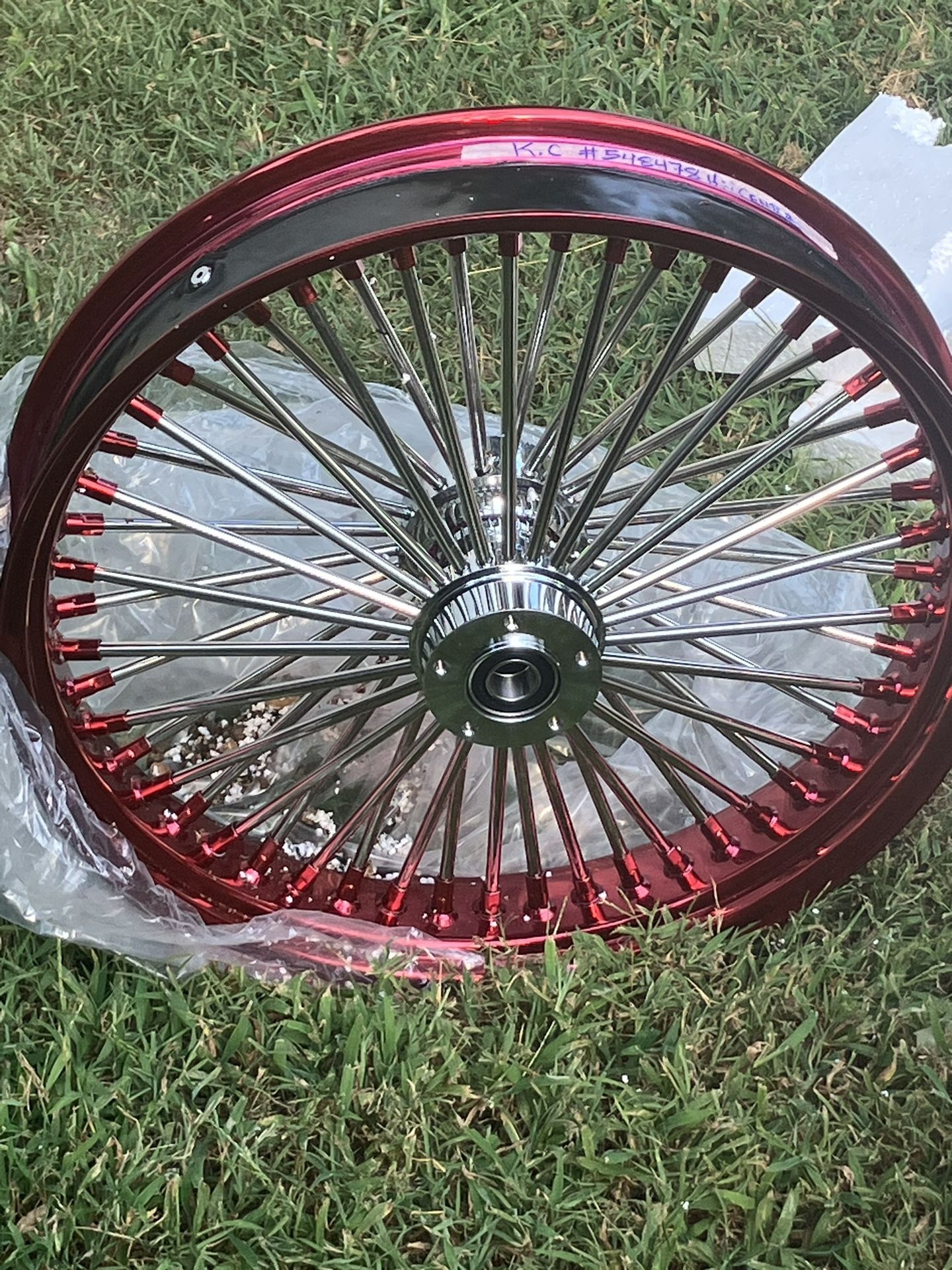 Unleash the Beast with Custom DNA Chrome Fat Mammoth 52 Spoke Wheels Set!