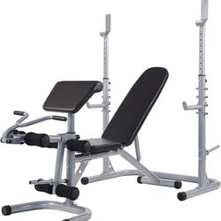 WEIGHT BENCH+RACK+300LB OLYMPIC WEIGHT