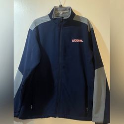 Men’s UConn Huskies Fleece Lined Jacket Sz Large